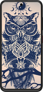 Силиконовый чехол Узорчатая сова для ZTE Nubia V70 Design - 4000u-4084 изображение 
