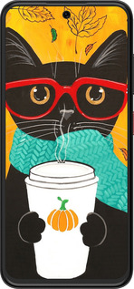 Силиконовый чехол Осенний кот для ZTE Nubia V70 Design - 4026u-4084 изображение 