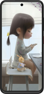 Силиконовый чехол Милая девочка с зайчиком для ZTE Nubia V70 Design - 4039u-4084 изображение 