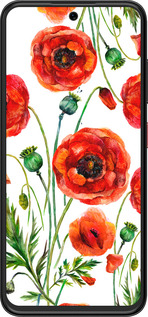 Силиконовый чехол Нарисованные маки для ZTE Nubia V70 Design - 4278u-4084 изображение 