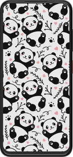 Силиконовый чехол Панды для ZTE Nubia V70 Design - 4318u-4084 изображение 