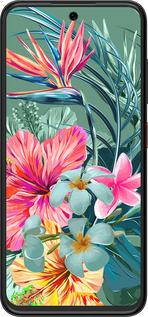 Силиконовый чехол Тропические цветы v1 для ZTE Nubia V70 Design - 4667u-4084 изображение 