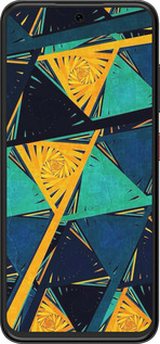 Силіконовий чехол Арт, абстракція, жовтий, синій для ZTE Nubia V70 Design - 5382u-4084 изображение 