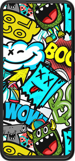 Силиконовый чехол Стикеры v4 для ZTE Nubia V70 Design - 5508u-4084 изображение 