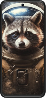 Силиконовый чехол Raccoon austronaut для ZTE Nubia V70 Design - 5581u-4084 изображение 