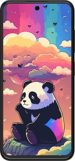 Силиконовый чехол Панда в облаках для ZTE Nubia V70 Design - 5585u-4084 изображение 