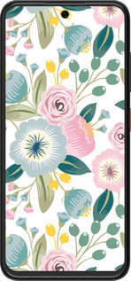 Силиконовый чехол Цветочные обои v2 для ZTE Nubia V70 Design - 5602u-4084 изображение 