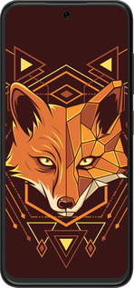 Силиконовый чехол Лиса геометрия для ZTE Nubia V70 Design - 5607u-4084 изображение 