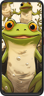Силиконовый чехол Веселая жаба для ZTE Nubia V70 Design - 5658u-4084 изображение 