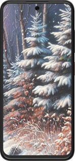 Силиконовый чехол Зимний пейзаж для ZTE Nubia V70 Design - 5814u-4084 изображение 