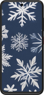 Силиконовый чехол Снежинки для ZTE Nubia V70 Design - 5821u-4084 изображение 