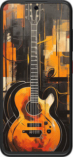 Силиконовый чехол Чехол для телефона Оранжевая Гитара для ZTE Nubia V70 Design - 5934u-4084 изображение 