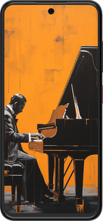 Силиконовый чехол Чехол для телефона Мужчина за Роялем для ZTE Nubia V70 Design - 5938u-4084 изображение 