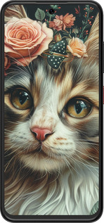 Силіконовий чехол Cats and flowers для ZTE Nubia V70 Design - 6069u-4084 изображение 