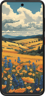 Силиконовый чехол Украинское поле для ZTE Nubia V70 Design - 6082u-4084 изображение 