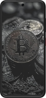 Силіконовий чехол Black Bitcoin для ZTE Nubia V70 Design - 6090u-4084 изображение 