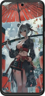 Силиконовый чехол Гейша-воин для ZTE Nubia V70 Design - 6124u-4084 изображение 