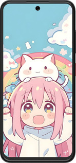 Силіконовий чехол Девочка аниме радуга для ZTE Nubia V70 Design - 6304u-4084 изображение 