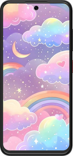 Силіконовий чехол Хмари та веселка для ZTE Nubia V70 Design - 6312u-4084 изображение 