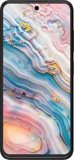 Силиконовый чехол Мрамор красивый для ZTE Nubia V70 Design - 6376u-4084 изображение 