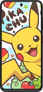 Силиконовый чехол Пикачу 2 для ZTE Nubia V70 Design - 6391u-4084 изображение 