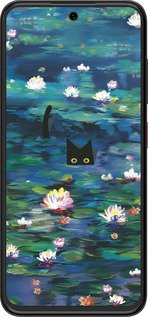 Силиконовый чехол Чехол с изображением водяных лилий Моне и кошек для ZTE Nubia V70 Design - 6399u-4084 изображение 