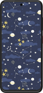 Силиконовый чехол Астрономический узор. Милый дизайн мультяшной вселенной для ZTE Nubia V70 Design - 6446u-4084 изображение 