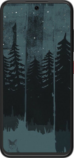 Силіконовий чехол Лисиця та нічний ліс для ZTE Nubia V70 Design - 6481u-4084 изображение 