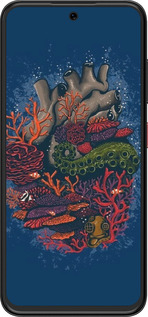 Силиконовый чехол Сердце моря для ZTE Nubia V70 Design - 6506u-4084 изображение 