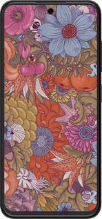 Силиконовый чехол Абстрактные цветы для ZTE Nubia V70 Design - 6526u-4084 изображение 