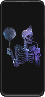 Силиконовый чехол Скелетное искусство для ZTE Nubia V70 Design - 6536u-4084 изображение 