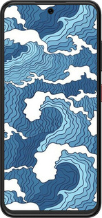 Силиконовый чехол Абстрактный рисунок морских волн для ZTE Nubia V70 Design - 6538u-4084 изображение 