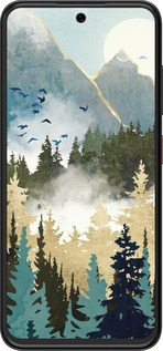 Силиконовый чехол С изображением лесного пейзажа для ZTE Nubia V70 Design - 6548u-4084 изображение 