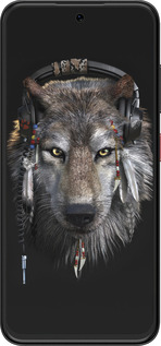 Силиконовый чехол Волк-меломан для ZTE Nubia V70 Design - 875u-4084 изображение 