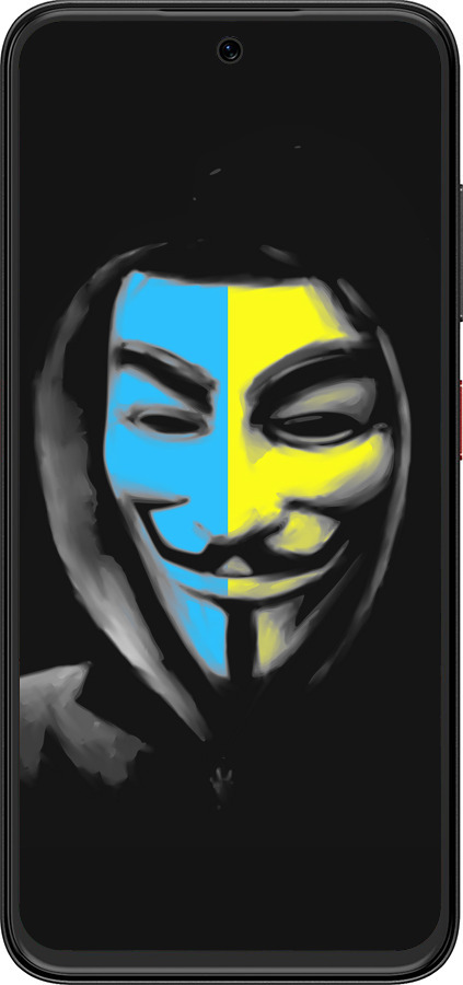 Силиконовый чехол Украинский анонимус для ZTE Nubia V70 Design - 1062u-4084 изображение 