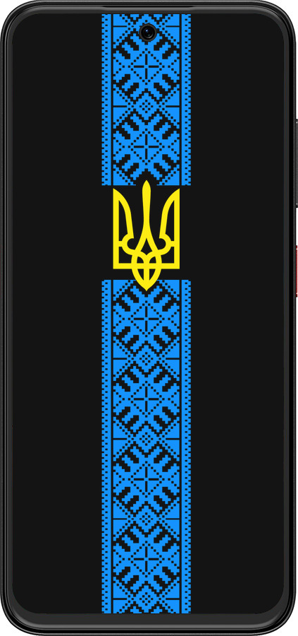 Силиконовый чехол Тризуб в вышиванке для ZTE Nubia V70 Design - 1158u-4084 изображение 