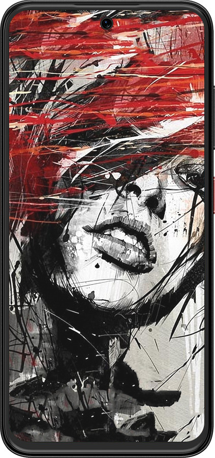 Силіконовий чехол Обличчя дівчини для ZTE Nubia V70 Design - 1162u-4084 изображение 