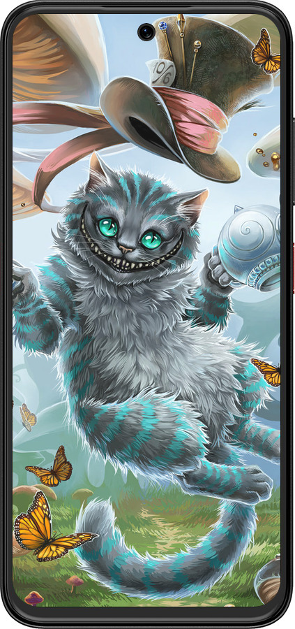 Силиконовый чехол Чеширский кот 2 для ZTE Nubia V70 Design - 3993u-4084 изображение 