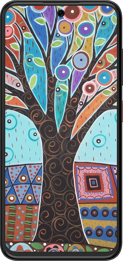 Силіконовий чехол Арт-дерево для ZTE Nubia V70 Design - 4008u-4084 изображение 