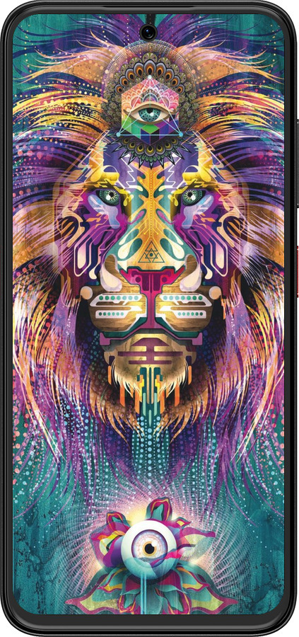 Силиконовый чехол Люминесцентный лев для ZTE Nubia V70 Design - 4037u-4084 изображение 