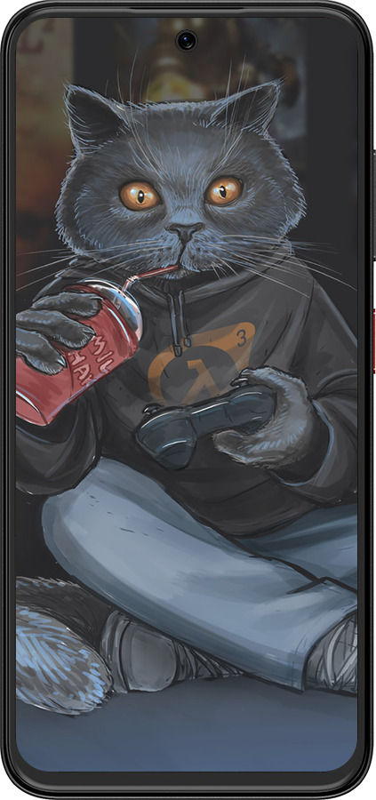 Силіконовий чехол gamer cat для ZTE Nubia V70 Design - 4140u-4084 изображение 