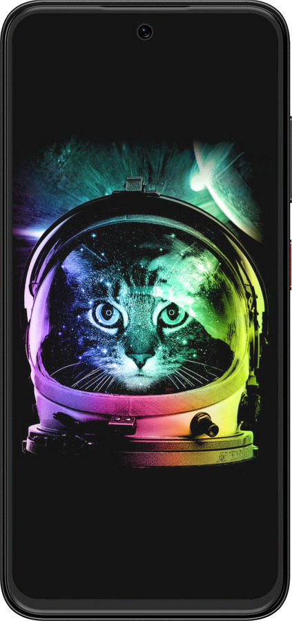 Силиконовый чехол Кот-астронавт для ZTE Nubia V70 Design - 4154u-4084 изображение 