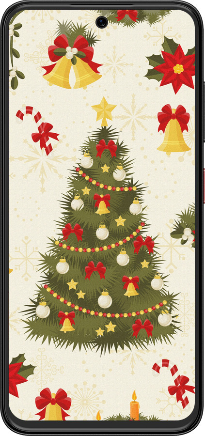 Силіконовий чехол Новорічна ялинка для ZTE Nubia V70 Design - 4198u-4084 изображение 