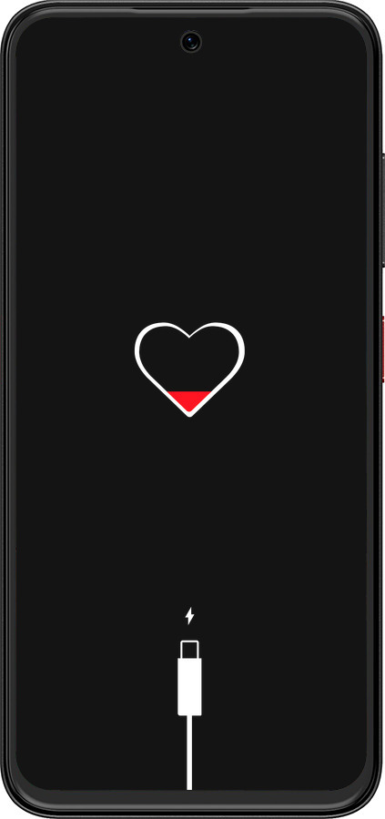 Силиконовый чехол Подзарядка сердца для ZTE Nubia V70 Design - 4274u-4084 изображение 