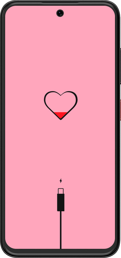 Силіконовий чехол Підзарядка серця1 для ZTE Nubia V70 Design - 4275u-4084 изображение 