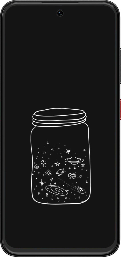 Силиконовый чехол Космос в банке для ZTE Nubia V70 Design - 4297u-4084 изображение 