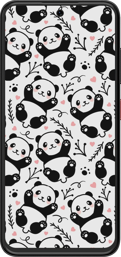 Силиконовый чехол Панды для ZTE Nubia V70 Design - 4318u-4084 изображение 