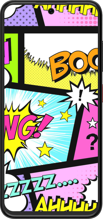 Силиконовый чехол Комикс 1 для ZTE Nubia V70 Design - 4407u-4084 изображение 