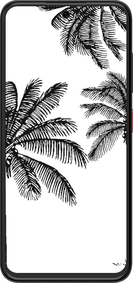 Силиконовый чехол Пальмы1 для ZTE Nubia V70 Design - 4634u-4084 изображение 