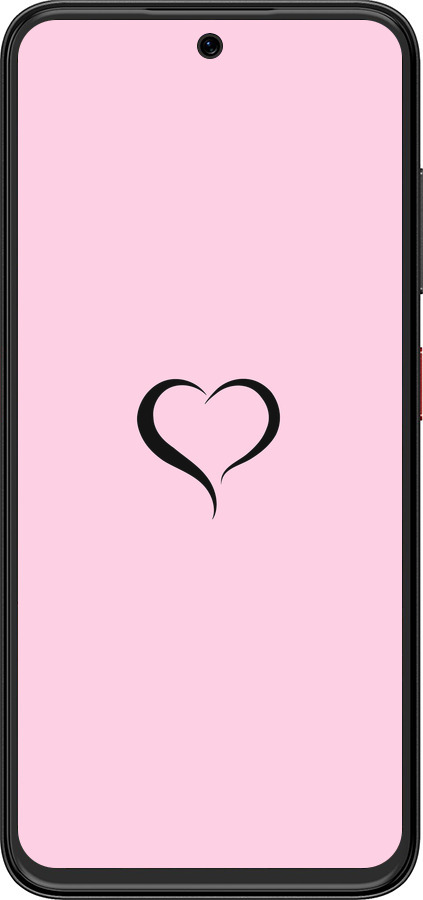 Силіконовий чехол Серце 1 для ZTE Nubia V70 Design - 4730u-4084 изображение 